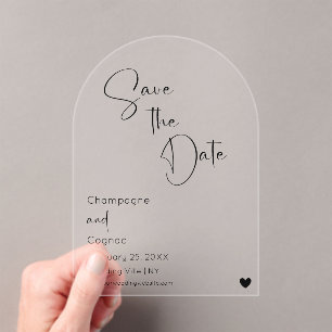 Arch Save The Date Modern Script Wedding