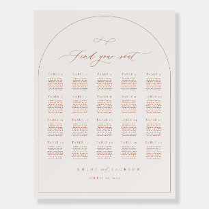 Arch Seating Chart Wedding Reception Table Sign