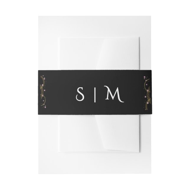 Arch Serenity Black Premium Belly Band — Initials (Front Example)