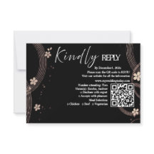 Arch Serenity Black Premium RSVP Card