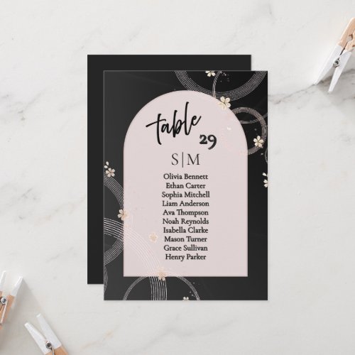 Arch Serenity Black Premium Seating Card