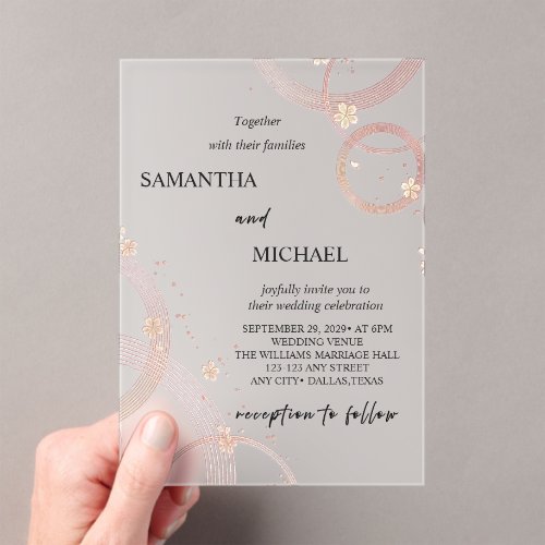 Arch Serenity Frosted Acrylic Style Invitation