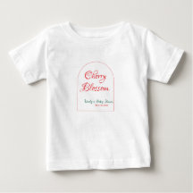 Arch shape cherry blossom red green baby shower na