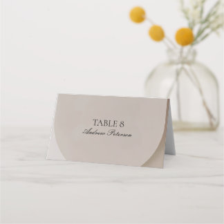 Arch Shaped Neutral Luxe Wedding Place Card