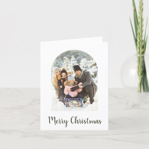 Arch Shaped Photo Custom Message Folded Card