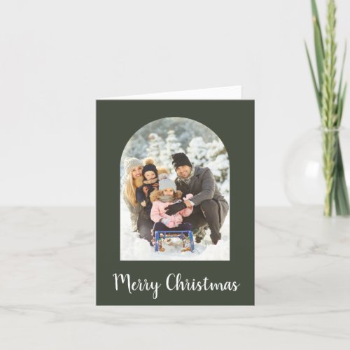 Arch Shaped Photo Custom Message Folded Card