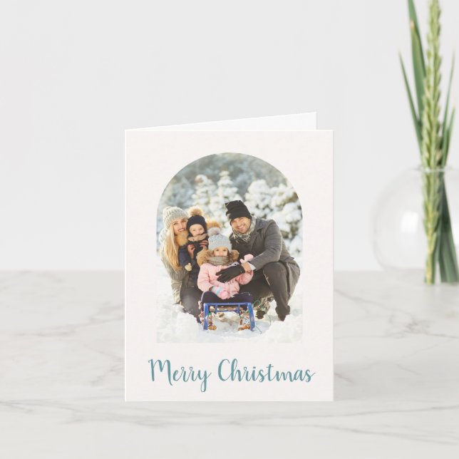 Arch Shaped Photo Custom Message Folded Card (Front)