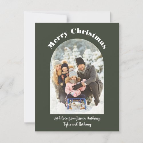 Arch Shaped Photo Flat Photo Holiday Card