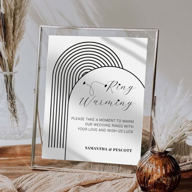 Arch Simple Minimal Rings Warming Wedding  Sign (Creator Uploaded)