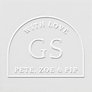 Arch Simple Minimalist Monogram  Embosser