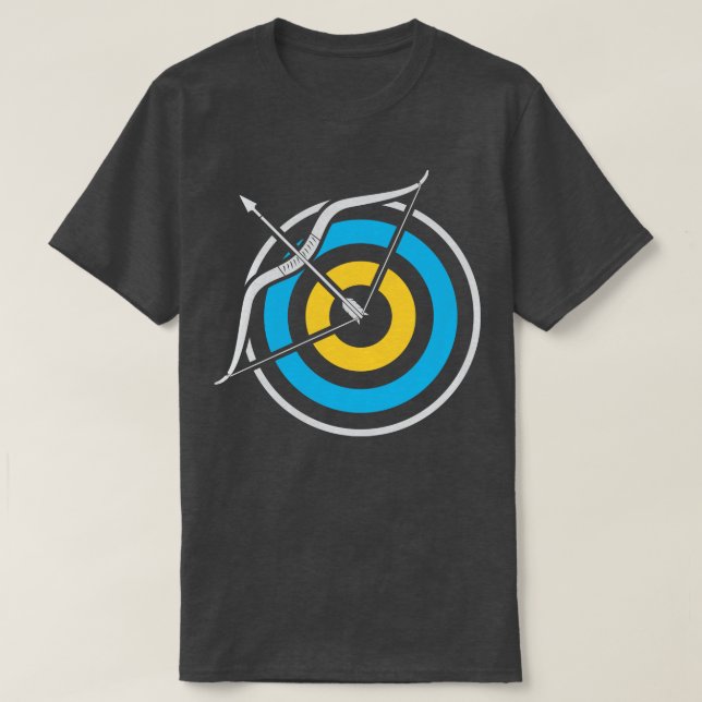 Arch Sport Archer Archery Arrow And Bow  (17) T-Shirt (Design Front)