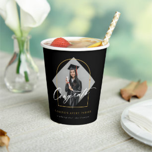 Arch Tassels Minimalist Frame Photo Graduation Paper Cups