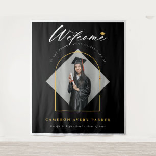 Arch Tassels Photo Graduation Welcome Backdrop