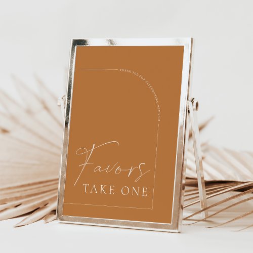 Arch Terracotta Calligraphy Favors Wedding Sign Invitation