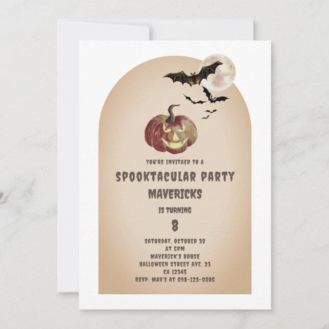 Arch Vampire Spooktacular Birthday  Invitation (Front)