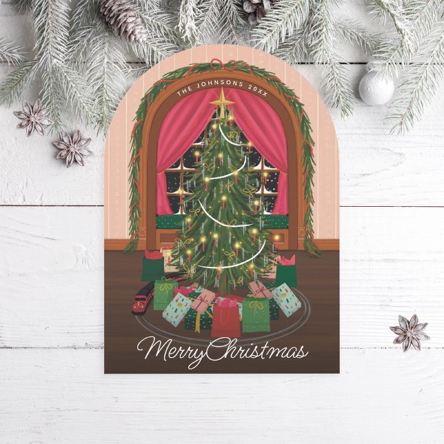 Arch Victorian Christmas Eve Holiday Card (Creator Uploaded)