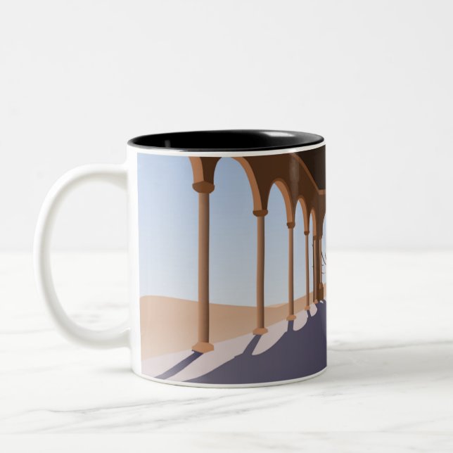 Arch walls Two-Tone coffee mug (Left)