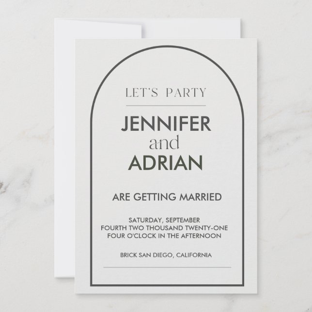 Arch Wedding Invitations (Back)