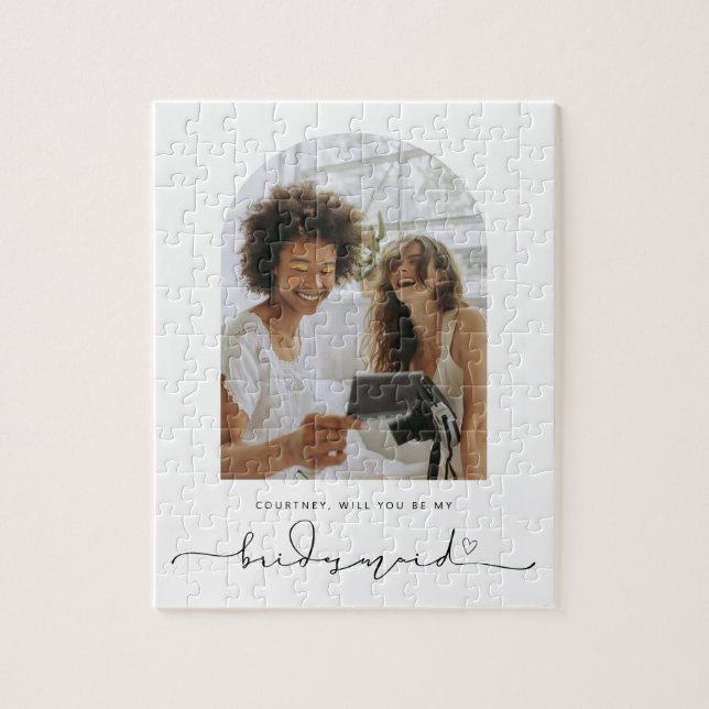 Arch Will You be my Bridesmaid Proposal Puzzle (Vertical)