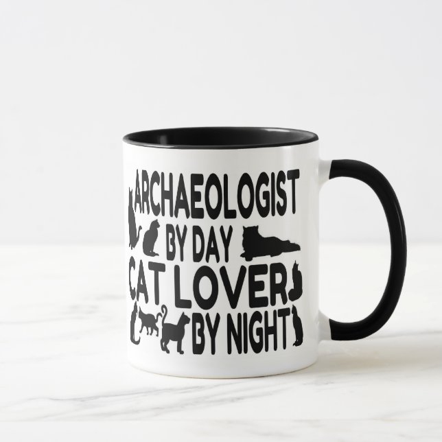 Archaeologist Cat Lover Mug (Right)