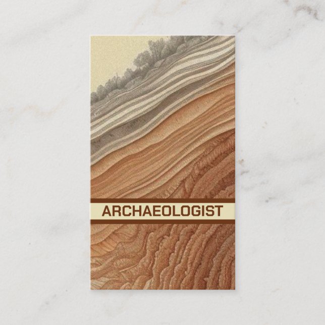 Archaeologist Layer After Layer Business Card (Front)