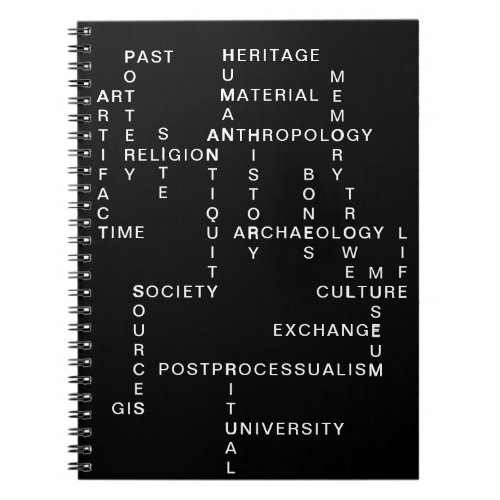 Archaeology and anthropology crossword puzzle notebook