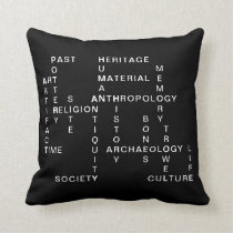 Archaeology and anthropology crossword puzzle throw pillow Archaeology and anthropology crossword puzzle throw pillow