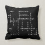 Archaeology and anthropology crossword puzzle throw pillow