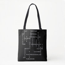 Archaeology and anthropology crossword puzzle tote bag Archaeology and anthropology crossword puzzle tote bag
