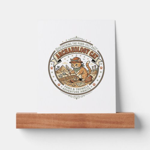 Archaeology Cat Archaeology Cat Vintage Vector Art Picture Ledge
