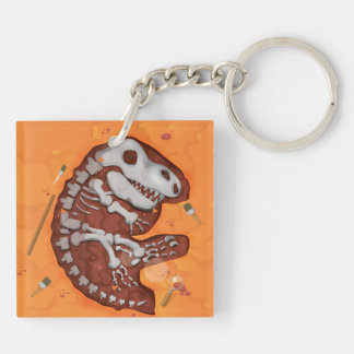 Archaeology Dinosaur Bones Dig Keychain