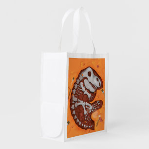 Archaeology Dinosaur Bones Dig Reusable Grocery Bag