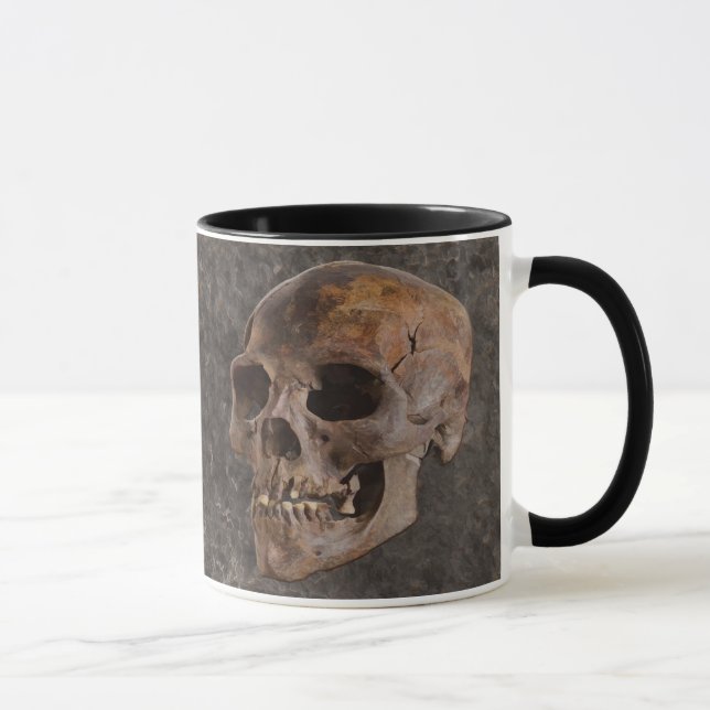 Archaeology II - Skull on Stone-effect Background Mug (Right)