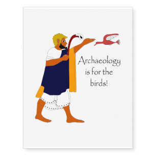 Archaeology is for the birds! temporary tattoos