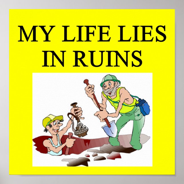 archaeology joke poster (Front)