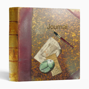 Archaeology Journal Aged Leather 3 Ring Binder