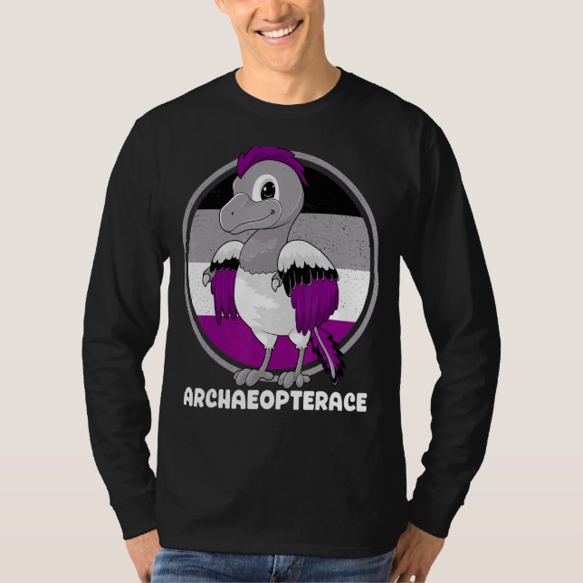 Archaeopterace Asexual Archaeopteryx Lgbtq Gay Pri T-Shirt (Front)