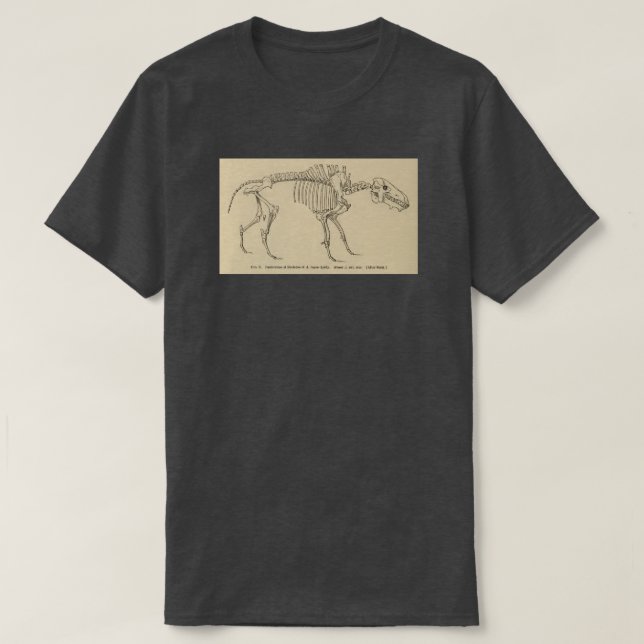 Archaeotherium Scientific Illustration T-Shirt (Design Front)