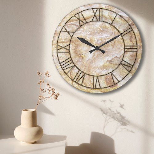 Archaic Marble Print Wall Clock