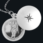 Archangel Cassiel locket<br><div class="desc">Locket containing image of the Archangel Cassiel. The Angel of Saturday. Cassiel is the Latin name of an archangel in post-biblical Judeo-Christian religion, particularly that of the Kabbalah. Unlike many other angels, Cassiel is known for simply watching the events of the cosmos unfold with little interference. He is the angel...</div>