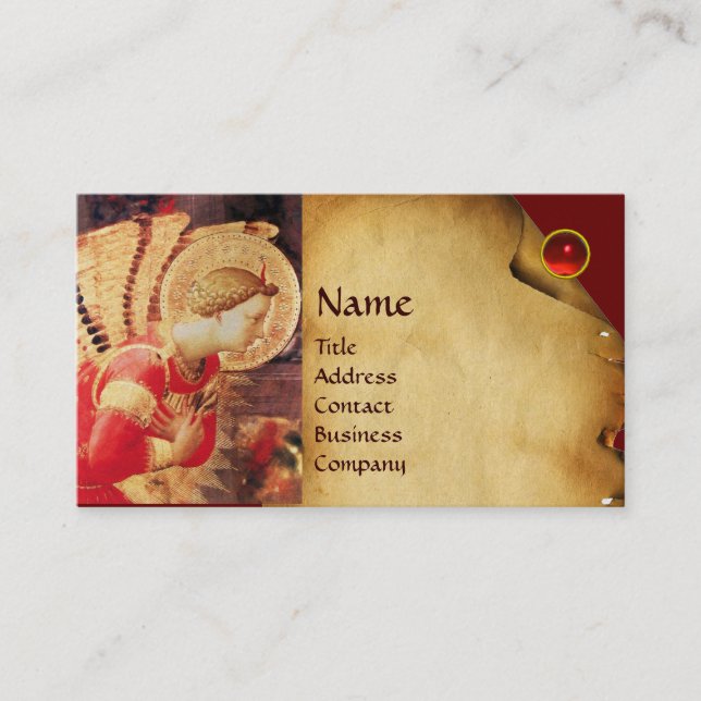 ARCHANGEL GABRIEL GOLD METALLIC MONOGRAM BUSINESS CARD (Front)