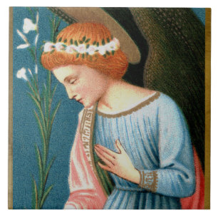 Archangel Gabriel, Lippi’s Annunciation (Detail) Ceramic Tile