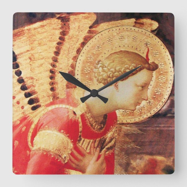 ARCHANGEL GABRIEL SQUARE WALL CLOCK (Front)