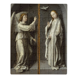Archangel Gabriel; The Virgin Annunciate Jigsaw Puzzle