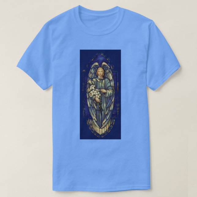 Archangel Gabriel with lilies T-Shirt (Design Front)