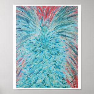 Archangel Haniel energy art poster, 8"x10" Poster