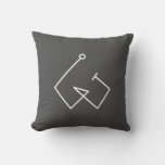 Archangel Haniel Symbol Sacred Geometry Charcoal Throw Pillow