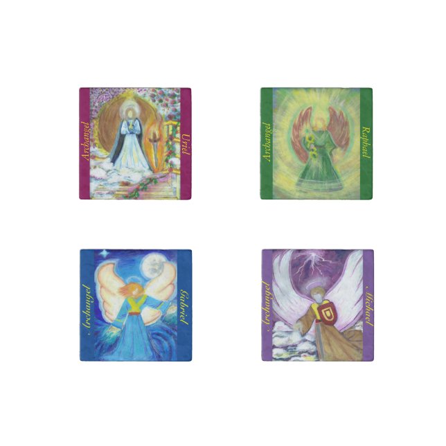 Archangel Marble Magnet : Set of Four (Front)