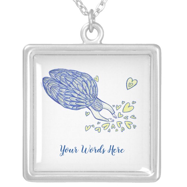 Archangel Michael Art Pendant Charm Necklace (Front)