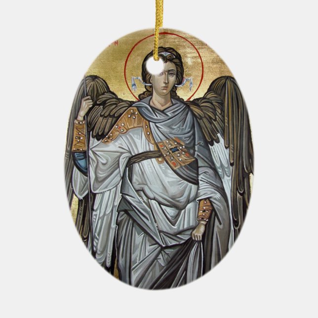 Archangel Michael Ceramic Ornament (Front)